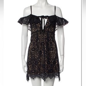 For Love and Lemons black lace dress Sz S